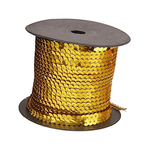 Tofficu Metallische Flache Pailletten Facettierte Pailletten Pailletten-stoffband Streifen Pailletten-pailletten Wohnung Pailletten Für Diy Quaste Paillettenband Heimwerken Golden von Tofficu