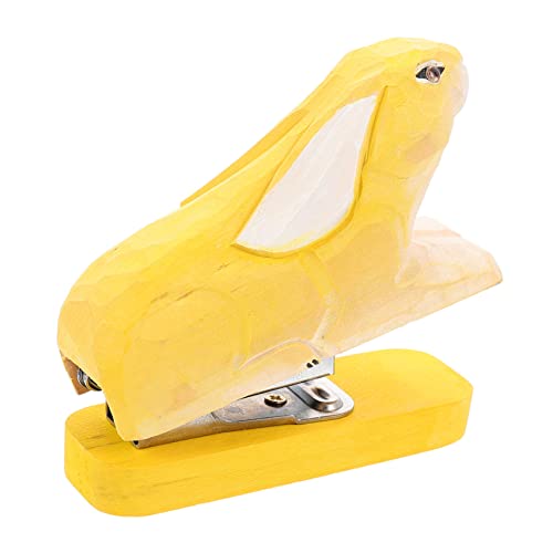 Tofficu Mini-Hefter the office büroradio gilbe heusgen Holzstapler Klebebandspender für Tiere Büromaterial und Zubehör Hase studentische Notwendigkeit Klasse Briefpapier hölzern Yellow von Tofficu