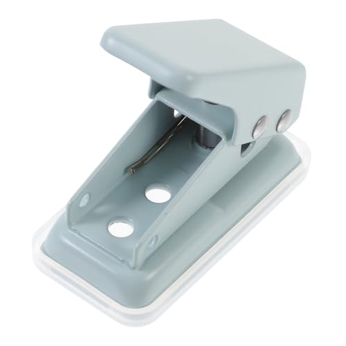 Tofficu Mini-Locher drei Puncher Kreis Locher fürs Büro hole punch lochfinder Einlocher Sammelalbum werkzeug professioneller Locher Lochbrecher für Büropapier 1 Locher Metall Sky-blue von Tofficu