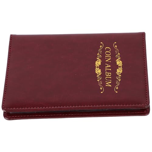 Tofficu Münzsammelbuch Gedenkmünzensammelbuch Rose Black Fahrkarte Requisitengeld Aufbewahrungsboxen Fotoalbum Handel Staffelei Stehen Kollektor Steht Halter Sammelalbum Wert Brown Pvc von Tofficu