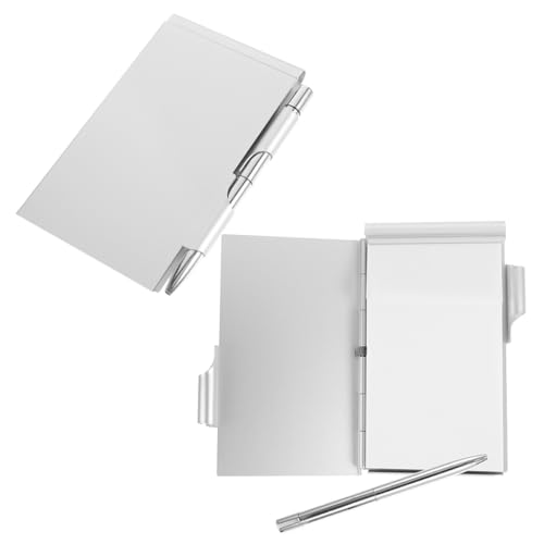 Tofficu Notizbuch Aus Metallkarton Notizblock Zu Machen Notizbuch Mit Stift Minibuch Tasche Shell-notizblock Notizblock Klein Mini-schreibblock Kleiner Notizblock Silver Aluminiumlegierung von Tofficu