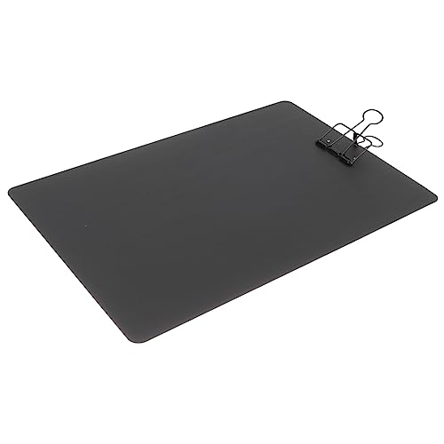 Tofficu Pflegeklemmbrett klappbar Zwischenablageordner Whiteboard Clip Klemmbretter schreibtafel buchstabentafel Dokumentenordner a4 dokumentenklammer tragbares Klemmbrett Metall Black von Tofficu