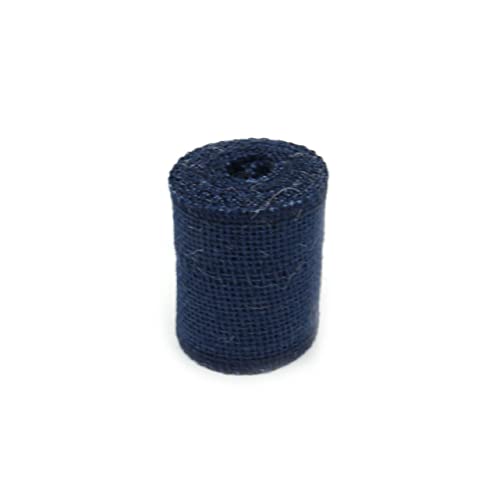 Tofficu Rollen blaues Sackleinenband blaue Sackleinen Jute Bogenmacher Verpackungsband aus Leinenimitat weihnachtsleinenband weihnachtsdeko christmas decorations Sackleinenband blau Blue von Tofficu