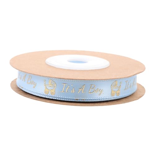 Tofficu Schleife geschenkband seidenband dekobänder ribbon band bandfeile DIY Bastelband Babypaketband kopfschmuck zubehör selber machen Bänder zum Verpacken von Geschenken Polyester Blue von Tofficu