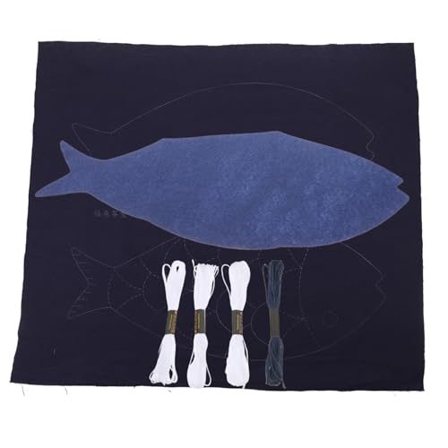 Tofficu Stickmaterialpaket Sets Kerzenherstellungsset Stickset Armbandherstellungsset Nähset Für Erwachsene DIY Sashiko Tischsets DIY Sashiko Untersetzer Fisch Sashiko Untersetzer von Tofficu