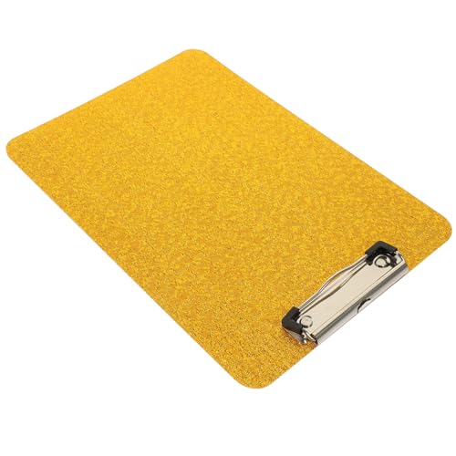 Tofficu Tafel Binderplatte Planke Clips dokumentieren übersichtliche Zwischenablage schreibtablett schreibtsichunterlagen document folder cartape Büro-Klemmbrett Acryl-Klemmbretter Golden von Tofficu