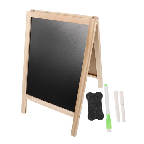 Tofficu kleine Tafel Tafelzeichen Planke Tafel Staffelei schwarzer Plakatkarton Kreidetafel Schild Kreidetafel-Schild hochzeitsdeco Holztafel doppelseitige Tafeln Mini-Tafel Hölzern von Tofficu