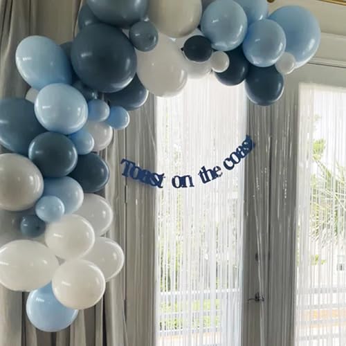 Luftballons Girlande Dusty Blau, Haze Blau Hell Blau Sand Weiße Ballon Bogen Kit, Retro Blau Beige Luftballons für Babyparty Gender Reveal Geburtstag Verlobung Hochzeit Braut Party Dekoration von Togvu