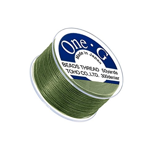 Toho One-G 0,2 mm dicker, grüner Nylon-Garn, Spule mit 45,7 m von Toho Beads