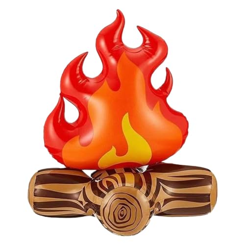 3D Feuerballon - Flamme Lagerfeuer Ballon | Aufblasbare Ballons Dekor Outdoor 3D Lagerfeuer | Lagerfeuer Versammlung Dekoration Auslaufsicher Lagerfeuer Ballon für Rasen, Spielplatz, Camping von Toliya