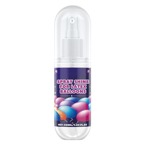 Ballon-Aufheller-Spray, Shine Ballon-Glanzspray | Ballonspray Shine Glow,50 ml schnell trocknendes Düsenspray für hochglänzendes Ballondekor auf Partys, Hochzeiten und Veranstaltungen für dauerh von Toliya