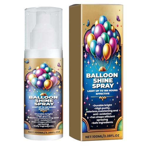 Ballon-Glanzspray – Glitzerspray | Glänzendes Ballonspray | 100 ml Ballon-Glanzspray | Hochglänzendes Ballonspray für ein elegantes Hochglanz-Finish in wenigen Minuten, Halloween, Geburtstage, lang an von Toliya