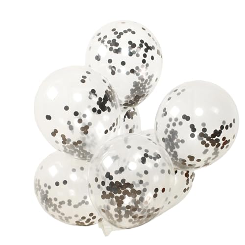 Glitzernder klarer Latexballon – Partyballon Latex 12 Zoll Konfettiballons | Goldene Konfetti-Luftballons, Partydekoration mit goldenem Papier, transparenter mehrfarbiger Paillettenballon zum Geburtst von Toliya