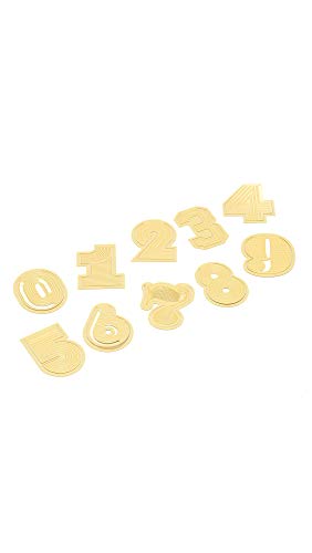 Tom Dixon - Tool - The Clip Numbers - Büroklammer - 10-teiliges Set - Messing von Tom Dixon