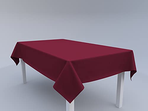 Tom'Shop Tischdecke [Weinrot, 120cm x 120cm] Tablecloth Tischtuch Tischwäsche Tischdekoration Tafeltuch von Tom'Shop