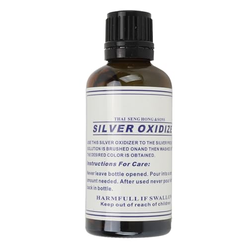 Silberoxidationsmittellösung, DIY-Lösung aus Sterlingsilber mit Vintage-Effekt, Schnell Wirkend, 50 Ml, für die Schmuckherstellung von Tomantery