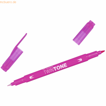 6 x Tombow Doppelfasermaler TwinTone Rund- und Finelinerspitze fuchsia von Tombow