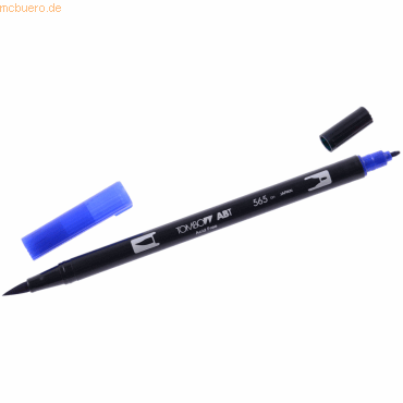 6 x Tombow Dual-Fasermaler ABT mit Rundspitze/Pinselspitze deep blue von Tombow