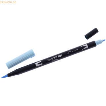 6 x Tombow Dual-Fasermaler ABT mit Rundspitze/Pinselspitze sky blue von Tombow