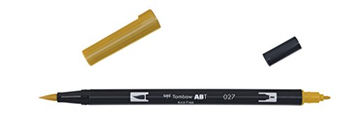 Tombow ABT-027 Fasermaler ABT Dual Brush Pen mit zwei Spitzen, dark ochre von Tombow