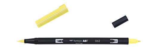 Tombow ABT-062 Fasermaler Dual Brush Pen mit zwei Spitzen, pale yellow von Tombow