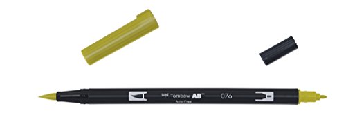 Tombow ABT-076 Fasermaler Dual Brush Pen mit zwei Spitzen, green ochre von Tombow