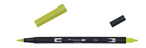 Tombow ABT-126 Fasermaler Dual Brush Pen mit zwei Spitzen, light olive von Tombow