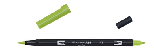 Tombow ABT-173 Fasermaler Dual Brush Pen mit zwei Spitzen, willow green von Tombow