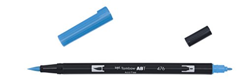 Tombow ABT-476 Fasermaler Dual Brush Pen mit zwei Spitzen, cyan von Tombow