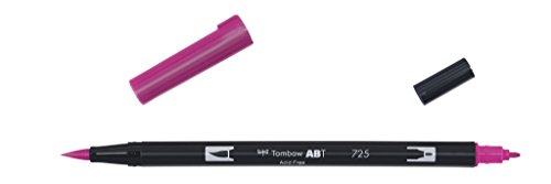 Tombow ABT-725 Fasermaler Dual Brush Pen mit zwei Spitzen, rhodamine red von Tombow