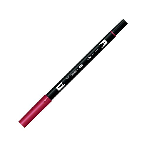 Tombow ABT-856 Fasermaler Dual Brush Pen mit zwei Spitzen, poppy red, 1 Stück (1er Pack) von Tombow