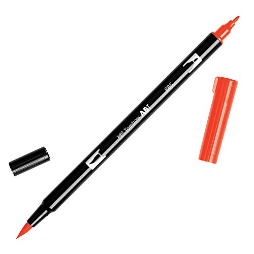 Tombow ABT-885 Fasermaler Dual Brush Pen mit zwei Spitzen, warm red von Tombow