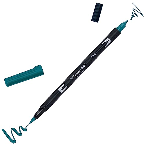 Tombow Doppelpinsel-379 Rotulador-Pinzel, Farbe: Jadegrün von Tombow