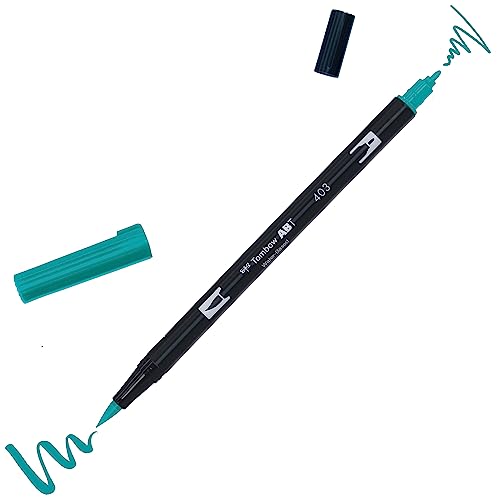 Tombow ABT Dual Brush Pen, ABT-403, Stift mit zwei Spitzen, perfekt fürs Hand Lettering und Bullet Journal, wasservermalbar, bright blue von Tombow