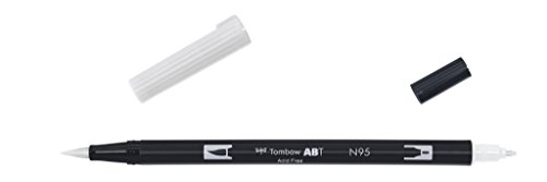 Tombow ABT-N95 Fasermaler Dual Brush Pen mit zwei Spitzen, cool grey 1 von Tombow