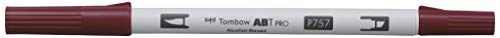 Tombow ABTP-757 Alkoholbasierter Marker ABT PRO zwei Spitzen port red von Tombow