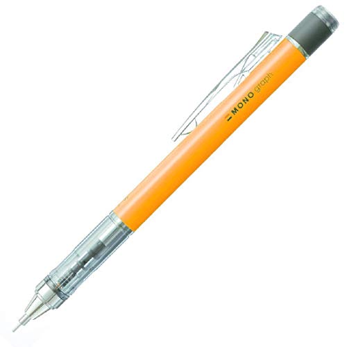 Tombow Druckbleistift MONO graph 07 neonorange - 0,7 mm Strichtstärke, HB, integriertem nachfüllbarem Radiergummi [SH-MG56-R7] von Tombow