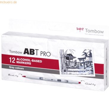 Tombow Dual-Fasermaler ABT Pro Keilspitze/Pinselspitze Alkoholbasis VE von Tombow