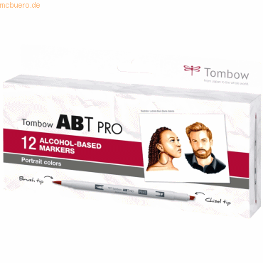 Tombow Dual-Fasermaler ABT Pro Keilspitze/Pinselspitze Alkoholbasis VE von Tombow