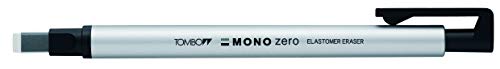 Tombow Radiergummihalter, quadratischer Mono-Null-Former, silberfarben (EH-KUS04) von Tombow