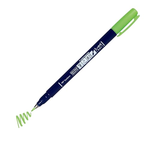 Tombow ws-BH92 Brush Pen Fudenosuke Neongreen, Harte Spitze von Tombow