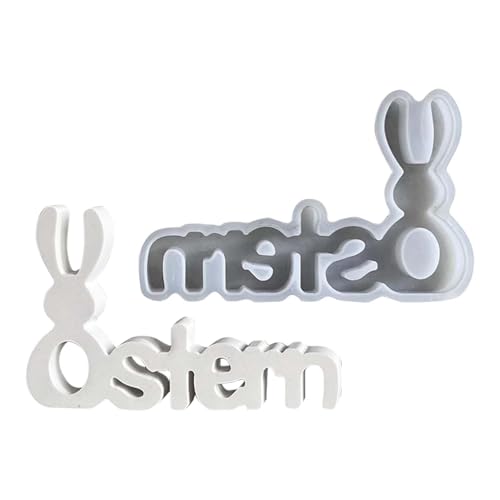 Seifen compatible with Machen Transparent Silikonformen Osterformen Silikonformen Osterhase Gießform Hase Gips zum Gießen Ostern Silikonformen Ostern Gipsform Hase Gießform (White, 11X17CM) von Tommiy