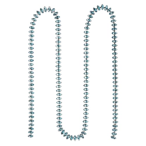 1 Yard Strassbesatzkette, 5 x 10mm Diamant Kristall Applikations Streifen Glitzernde Nähverzierungen für Hochzeitsfeier Dekoration (Blauer See) von Tomotato