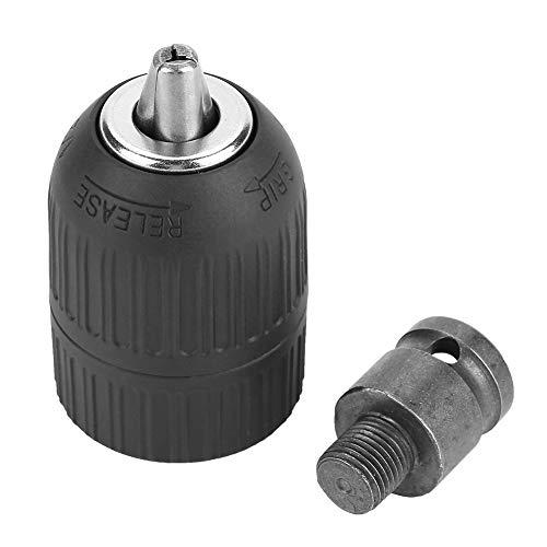 Tomotato 2-13mm Schlüsselloses Bohrfutter, Schnellwechsel Konverter mit 1/2-Zoll Innensechskant Adapter für Druckluft Schlagschrauber von Tomotato