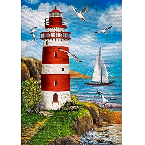 5D DIY Diamond Painting Kits, Wachturm Diamant Painting Bilder Full Drill, Diamant Strass Kristall Kreuzstich Stickerei Leinwand Bilder Painting nach Zahlen für Kinder Erwachsene Dekorationen von Tomoyuki