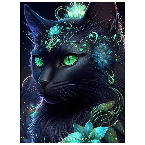 Tomoyuki 5D Diamond Painting Set, Diamant Painting Bilder Kit für Kinder Erwachsene, DIY Crystal Strass Stickerei Painting Diamant Malerei Kit, Home Büro Wall Dekoration - Katzen/30x40cm von Tomoyuki