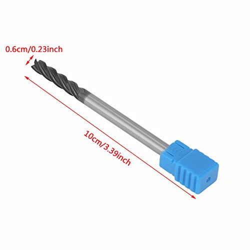 Wolframkarbid-Schaftfräser, 4-schneidiger CNC-Fräser, 6 Mm X 100 Mm Länge, Hohe Festigkeit, Verschleißfestigkeit, Schneidwerkzeug-Industriebedarf von Tomvorks