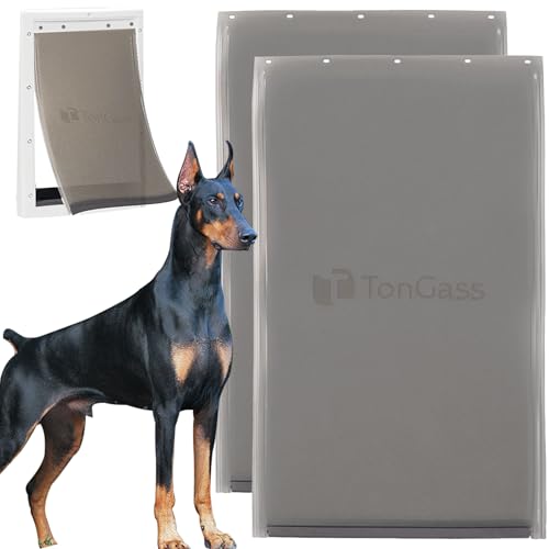 TonGass Ersatz-Türklappe für Hunde, extra groß, kompatibel mit PetSafe Freedom Hunde- und Katzentüren PAC11-11040, Maße: 34 x 61 cm, mit Magnetverschluss, 2 Stück von TonGass