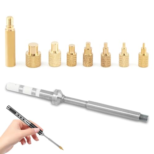 Heat Set Insert Tool M2 M2.5 M3 M4 M5 M6 M8 Hot Mel-t Brass Rändelmutter Embedded Insertion Tip Adapter Kit 3D Printed Parts Install for TS100 TS101 Pine64 936 Soldering Iron Heat Set Insert Tool Kit von Tongdejing