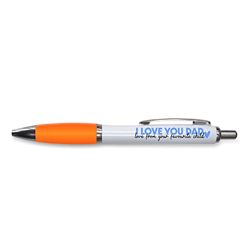 Tongue in Peach Lustiger Push-Pen Geschenk | Kugelschreiber | I Love You Mum | Lustiges Witz-Schreibwaren, Orange – PP147 von Tongue in Peach